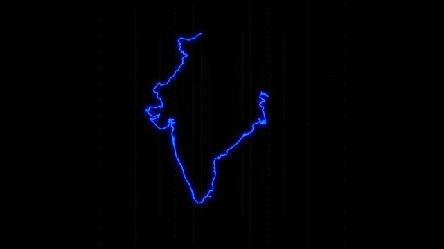 India Map 4K Animation 3D