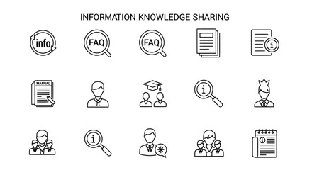 Information Knowledge Sharing Icons