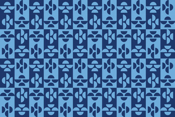 Fototapeta premium Circle Shapes and Designs Blue Colors Geometric Pattern Abstract Background Geometric Background