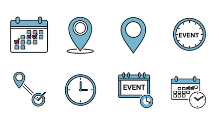 Event Schedule and Location Icons