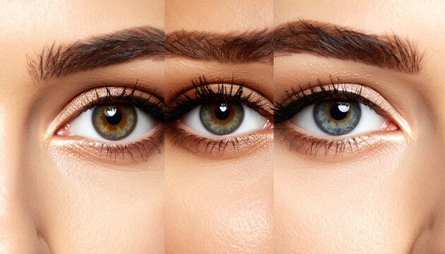 Portrait collage painting close-up facial shot with eye contact print design art poster. - Powered by Adobe