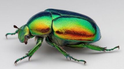 Fototapeta premium Colorful beetle profile