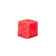 Watermelon cube, cutout, full depth of field.