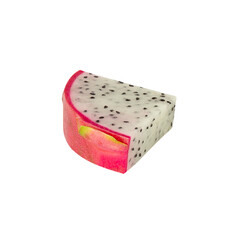 Dragon fruit, Pitaya slice cutout, full depth of field.
