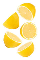 Falling Lemon cutout, full depth of field.