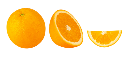 Orange, cutout, full depth of field.