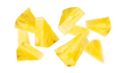 Falling Pineapple cutout, full depth of field.