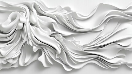 Obraz premium Abstract White Drapery