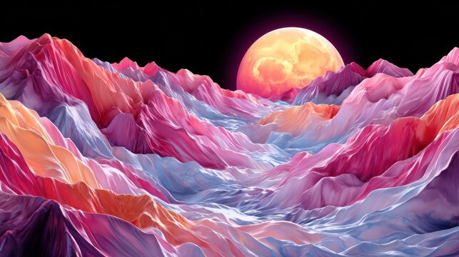 Fantasy Landscape Art, Abstract Mountains, Dreamy World