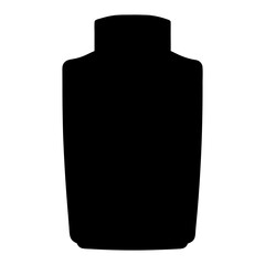 Silhouette of a target with rounded edges, used for target practice