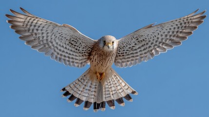 Fototapeta premium Falcon in flight against a clear sky