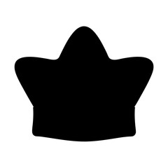 Stylized black crown silhouette with rounded peaks on a white background