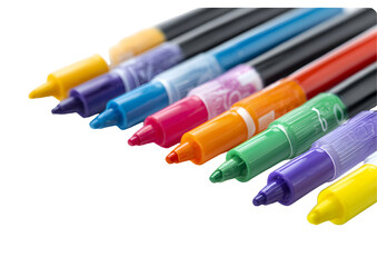 Vibrant colorful marker PNG with a transparent background for creative designs.