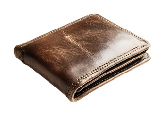 Leather Wallet for Fashion and Personal Organization - Isolated on White Background