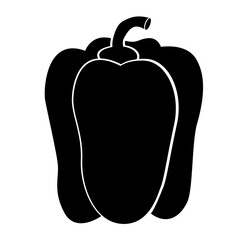 Vegetable vector silhouette, clip art, and symbol. Flat design of   food concept and simple design