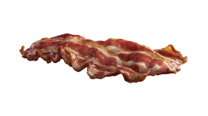 Crispy bacon a tempting slice of breakfast delight ready to kickstart your day with on transparent background