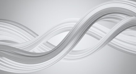 Obraz premium Abstract Silver Curved Lines on White Background for Modern Design