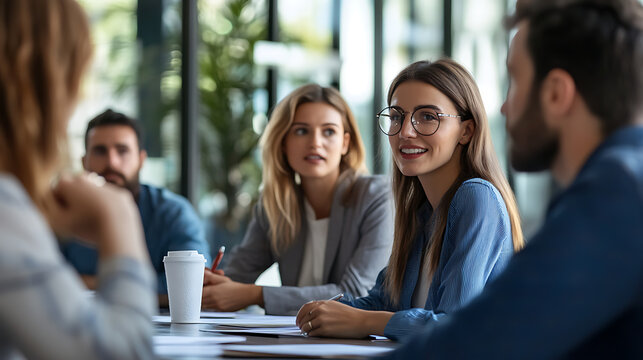  A focused panel reviewing job applications to fill an open position (1)