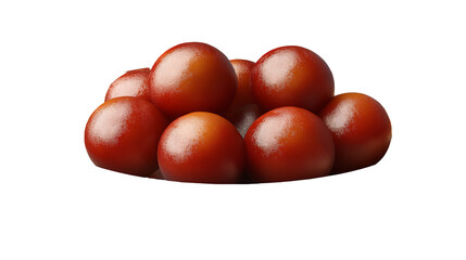 Obraz premium A tempting pile of glistening Gulab Jamun a beloved Indian dessert promising sweet indulgence on transparent background