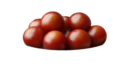 A tempting pile of glistening Gulab Jamun a beloved Indian dessert promising sweet indulgence on transparent background