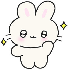 토끼 캐릭터 스티커 이모티콘