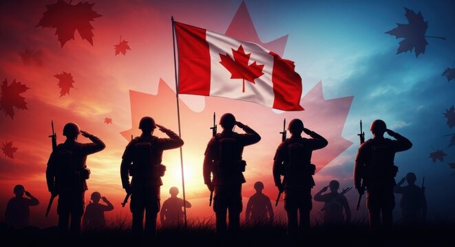 Honoring Canadian Veterans and Remembrance Day with a Patriotic Display