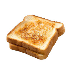 Two slices of golden-brown toasted bread, slightly overlapping, showing crisp edges and textured surface