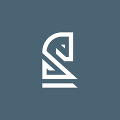 Geometric Horse Strategy Chess Logo Design Vector Template