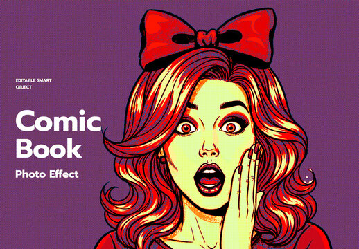 Vintage Comic Art Book Photo Effect