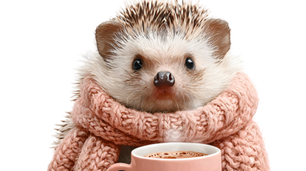 hedgehog on white background