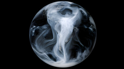 A time-lapse of Earth from space with a fading human silhouette, symbolizing a historic cosmic moment.