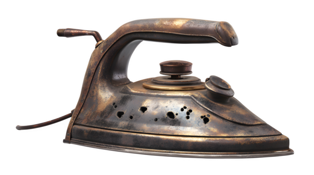 old iron isolated on white