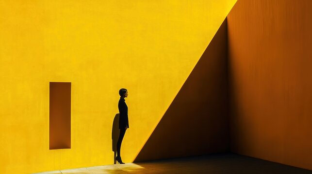 dynamic angular silhouette forms creating high contrast contour background