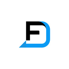 A dynamic and modern logo combining black and blue elements to form a stylized 