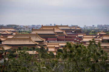 View of Forbidden City (Palace Museum) in Beijing, China.