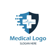 Medical logo design template, health care logo creative design plus sign symbol medical clinic