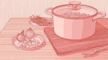 Cooking ingredients on a table