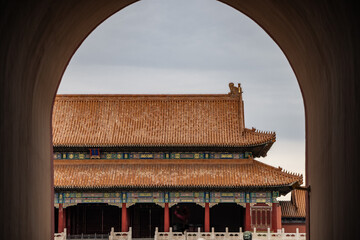 View of Forbidden City (Palace Museum) in Beijing, China.