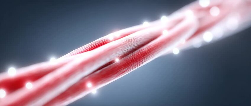 Fiber Optics: An abstract image of interconnected fiber optics emitting streams of light, symbolizing communication
