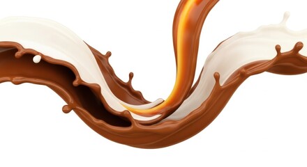 A Rich Combination of Creamy Milk and Dark Chocolate Swirling Together