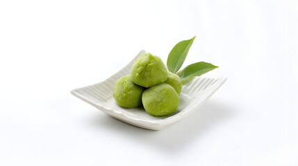 Zunda Mochi Delicacy from Sendai, Traditional Japanese Dessert with Green Soybean Flavor