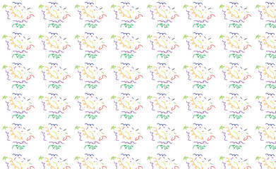 Colorful Hand Drawn Check Marks Pattern Background for Seamless Repeating Vector Design