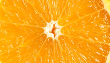 Close-up of an orange slice's vibrant segments