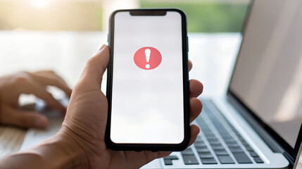 Smartphone Error Alert Troubleshooting Mobile Device Issues