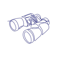 Line art illustration of binocular 