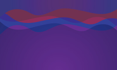 Red blue abstract waves on purple background