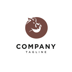 Letter O Warthog Logo Icon Vector