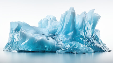 Fototapeta premium Massive Iceberg Floating in the Ocean, Partially Submerged