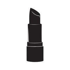 Vector illustration of lipstick in various styles and colors, featuring cosmetic packaging, makeup products, and beauty accessories isolated on a white background