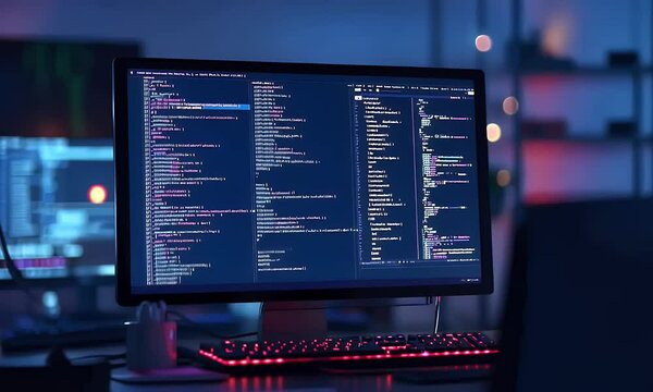 
The screen displays the code of an object in software development, which is shown against a dark blue background.